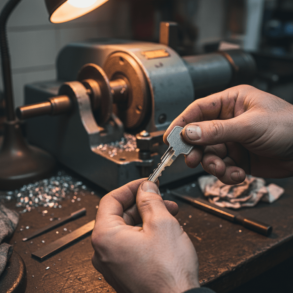 Car key replacement - locksmith cutting and programming a new key