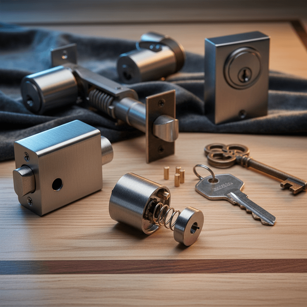Display of high-quality residential lock hardware